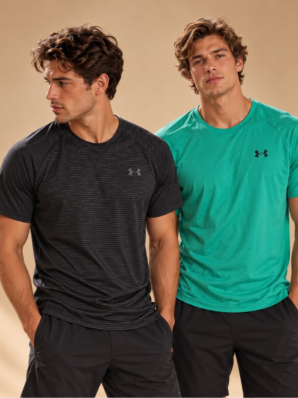 Under Armour Tech Tee Men’s Large 2-Piece Bundle Loose Fit Athletic Shirts
